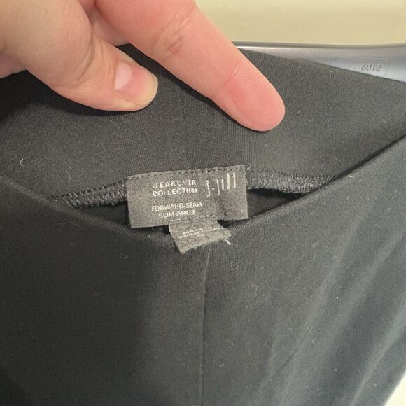 J Jill Women Pants XL Black Wearever Collection Forward Seam Slim Ankle Pull On - Picture 3 of 6